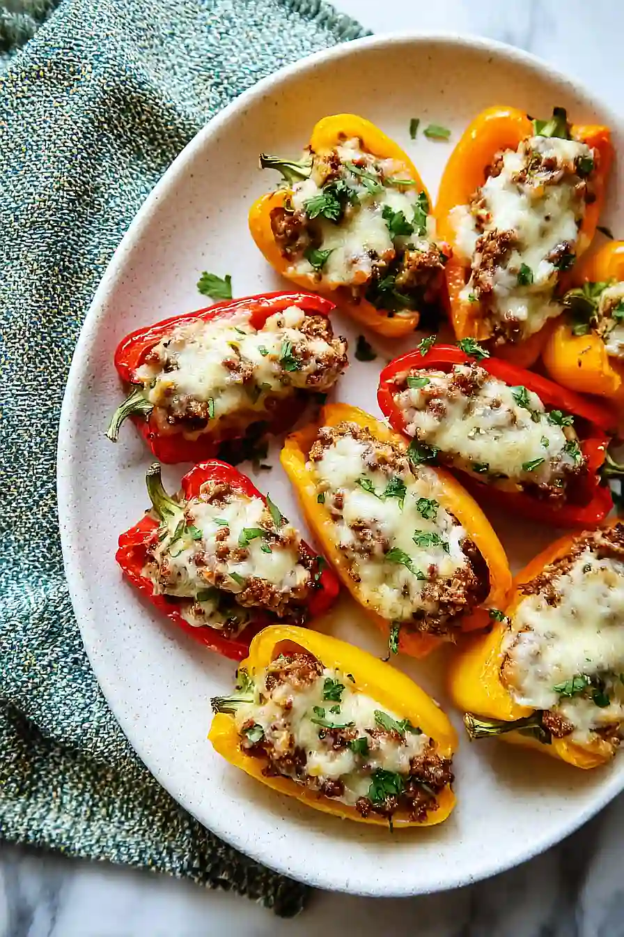 sausage stuffed mini peppers
