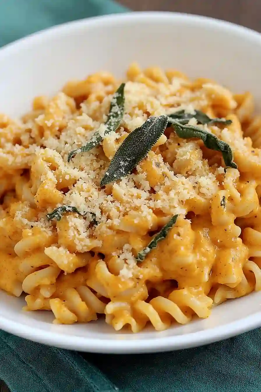 vegan pumpkin sage pasta