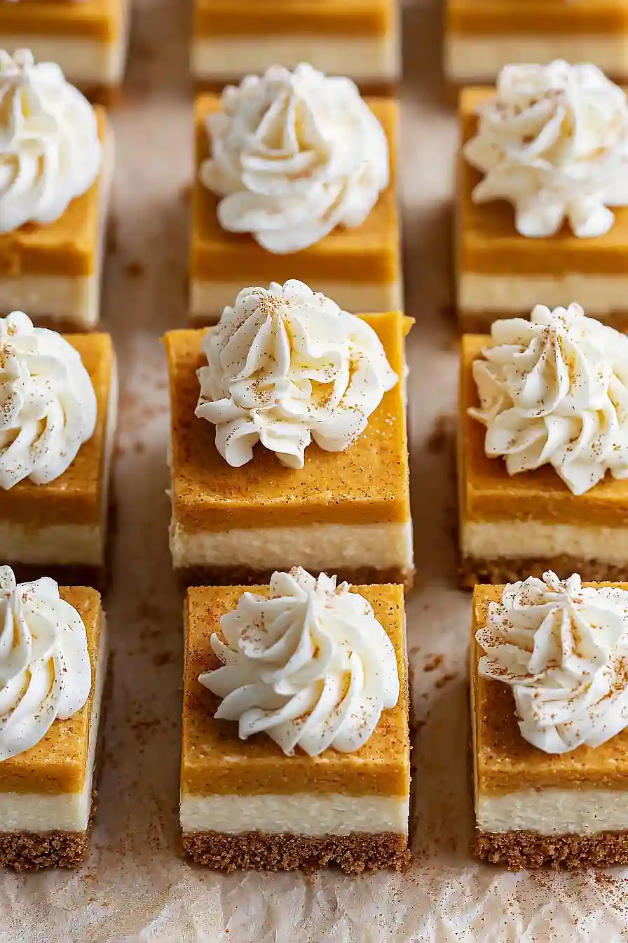 double layer pumpkin cheesecake bars