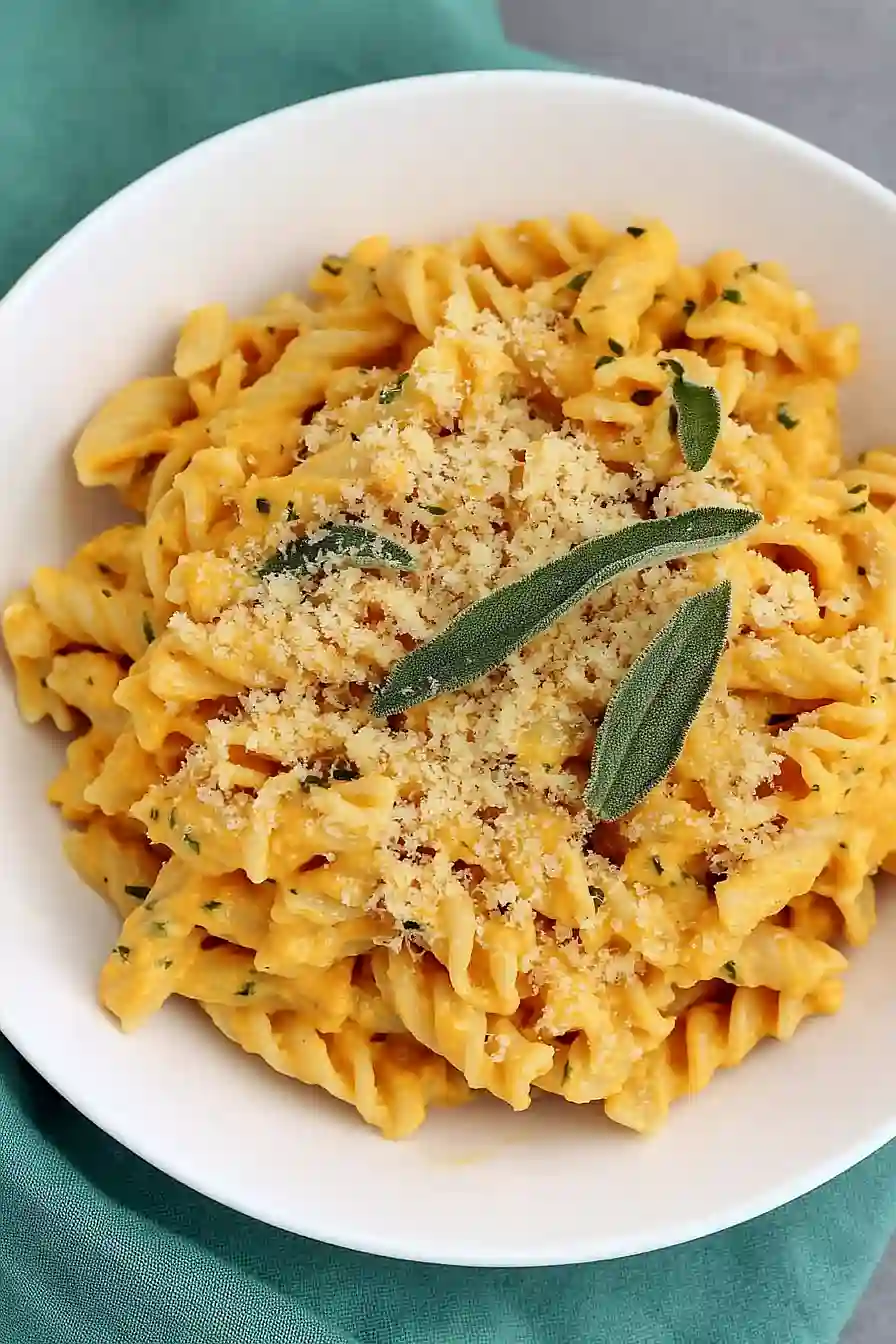 vegan pumpkin sage pasta