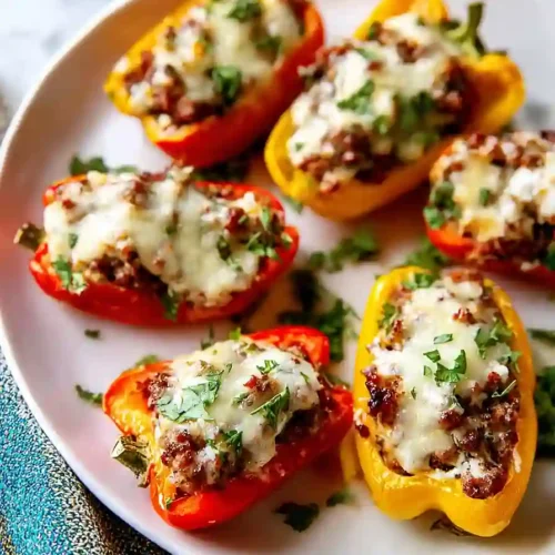 sausage stuffed mini peppers