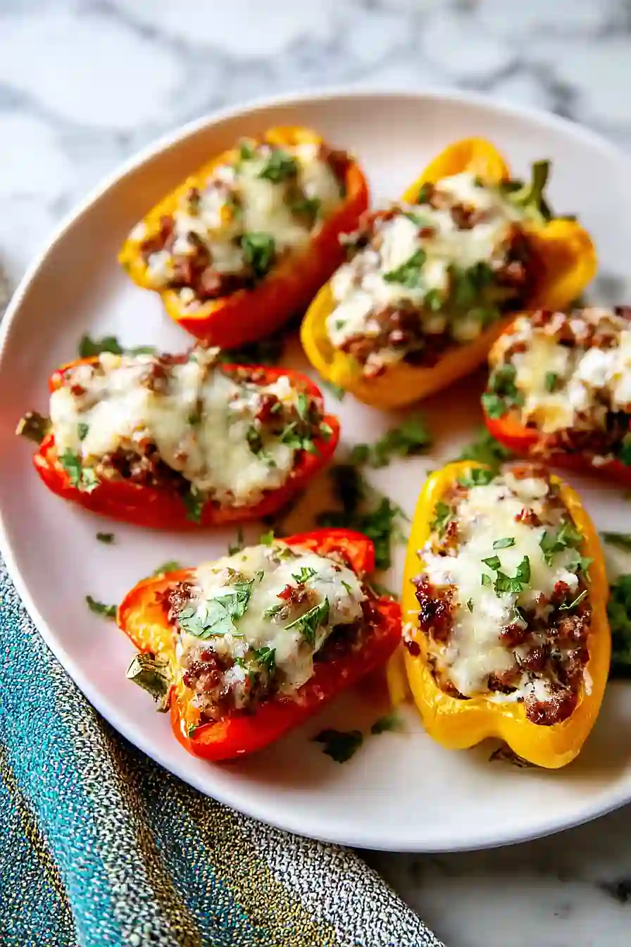 sausage stuffed mini peppers