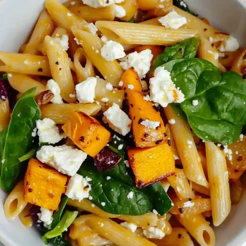 pumpkin feta pasta salad