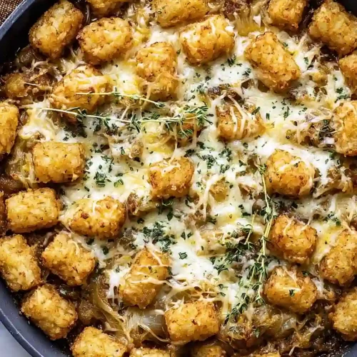 french onion tater tot casserole