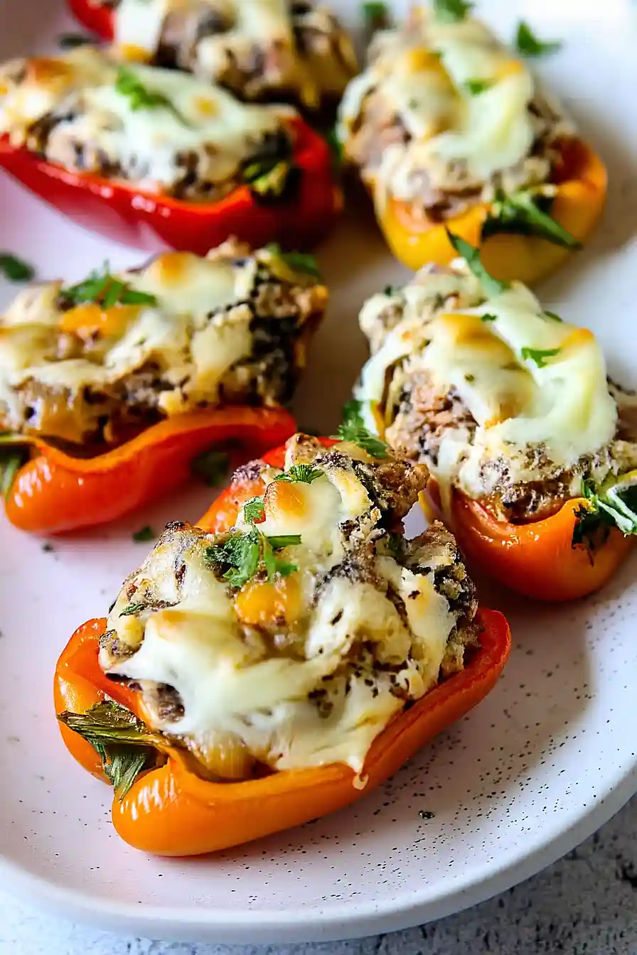 sausage stuffed mini peppers