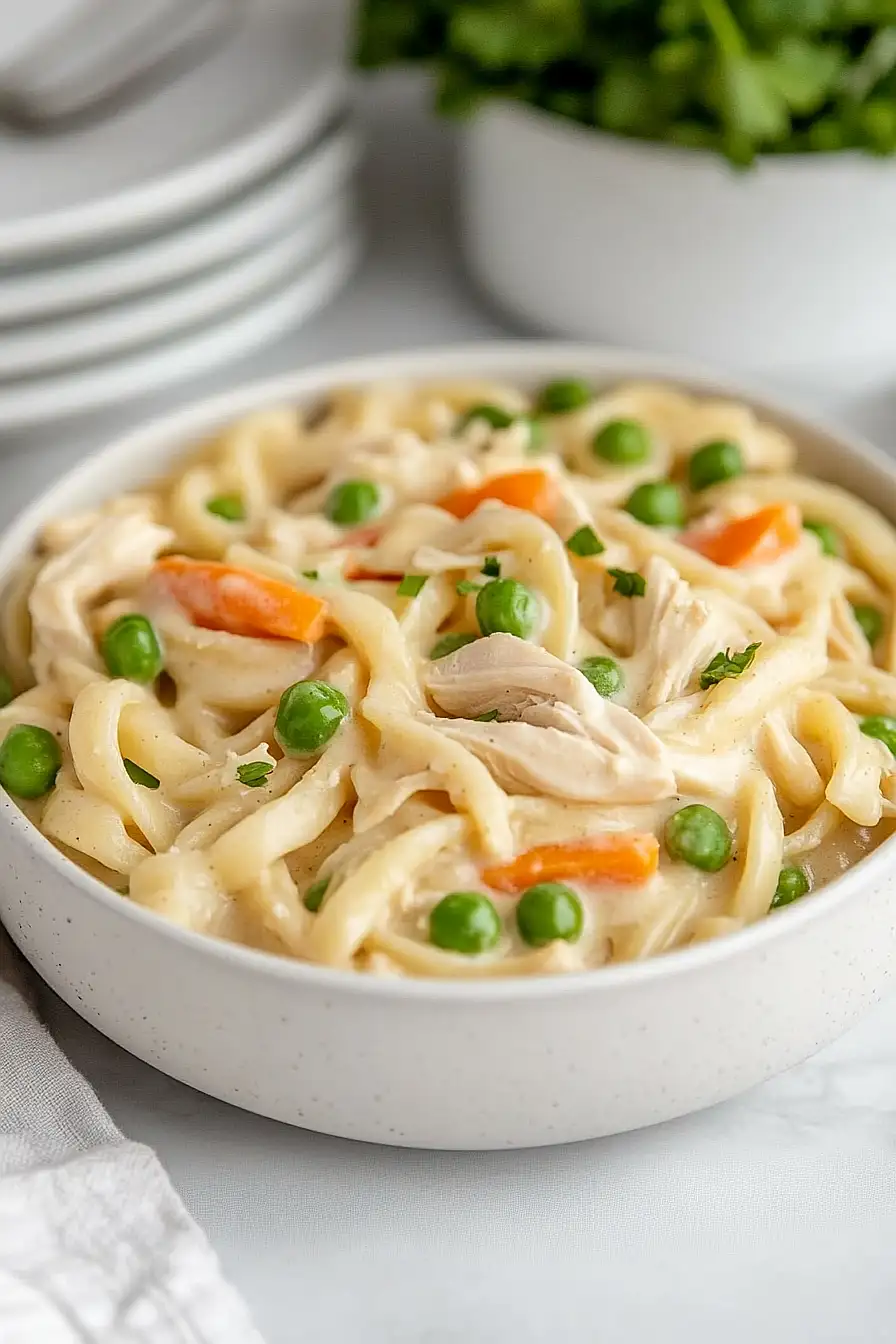 chicken and dumplings with noodles