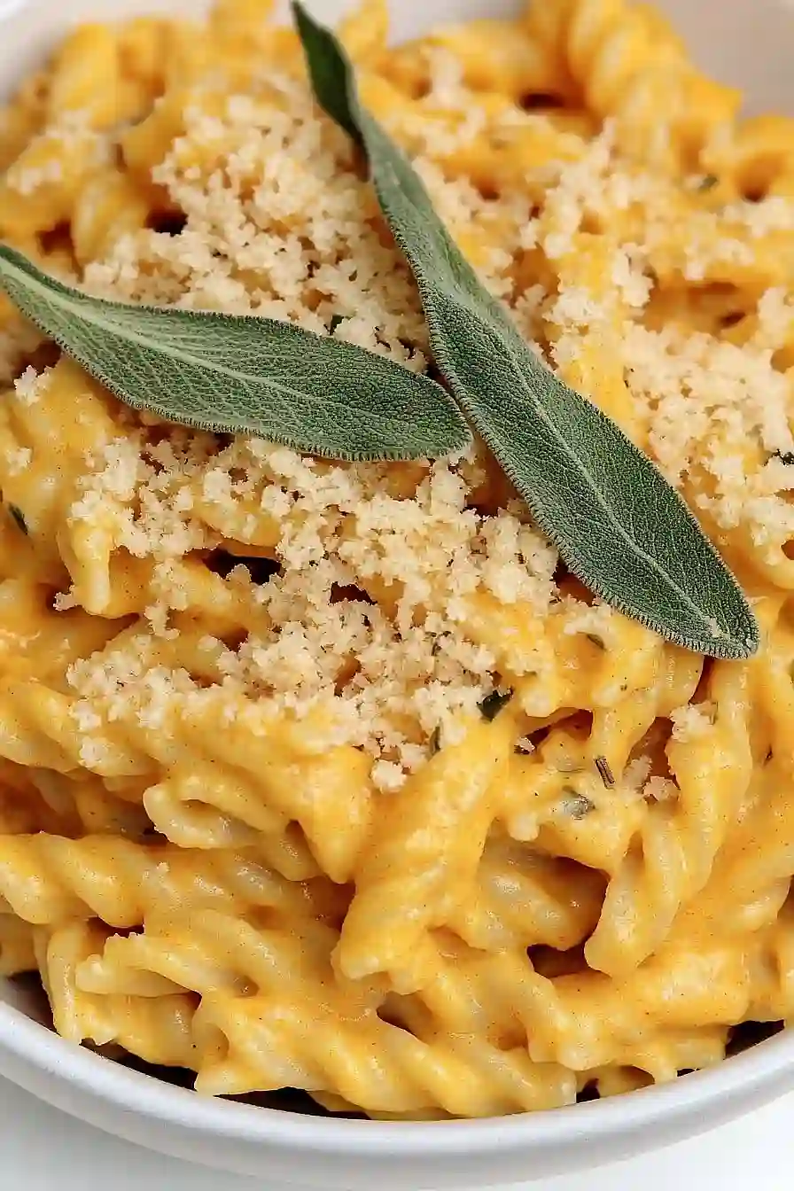 vegan pumpkin sage pasta