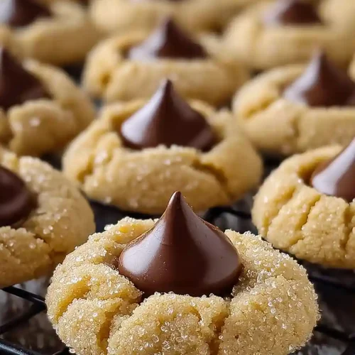 amish peanut butter blossom cookies