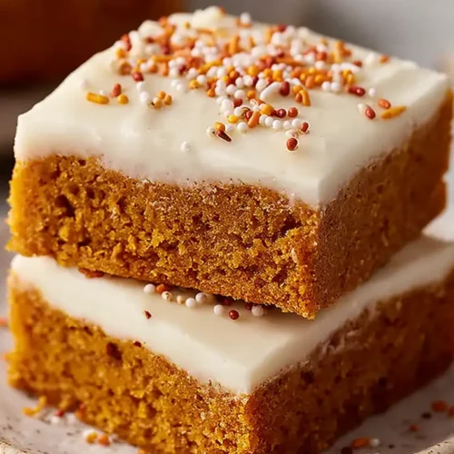 Frosted Sheet Pan Libby’s Pumpkin Bars