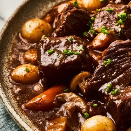 Slow-Cooked Beef Bourguignon