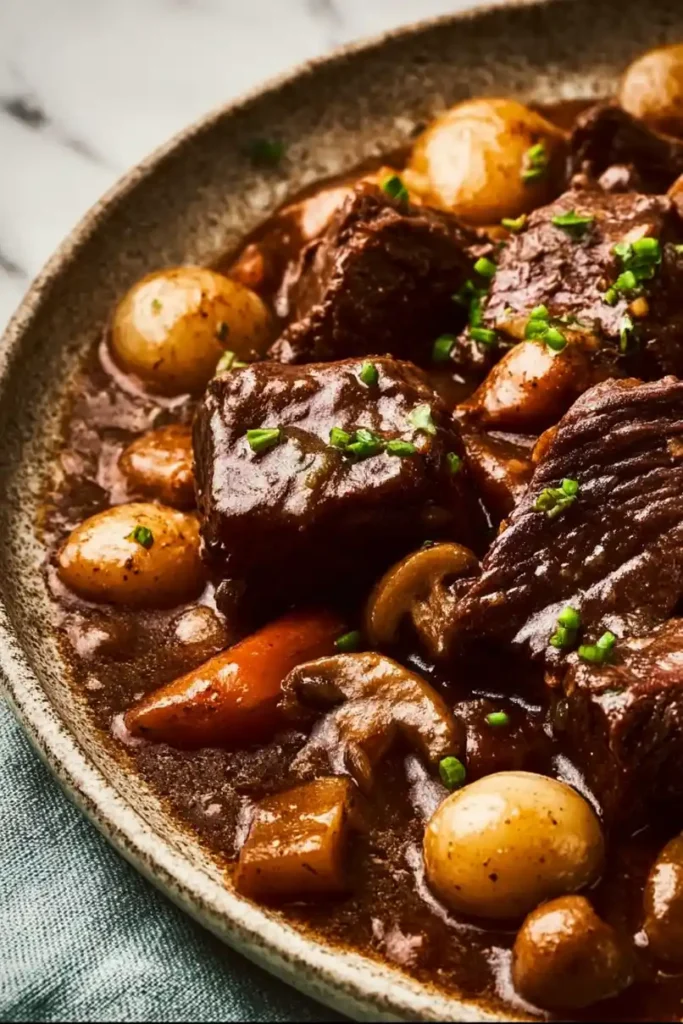Slow-Cooked Beef Bourguignon