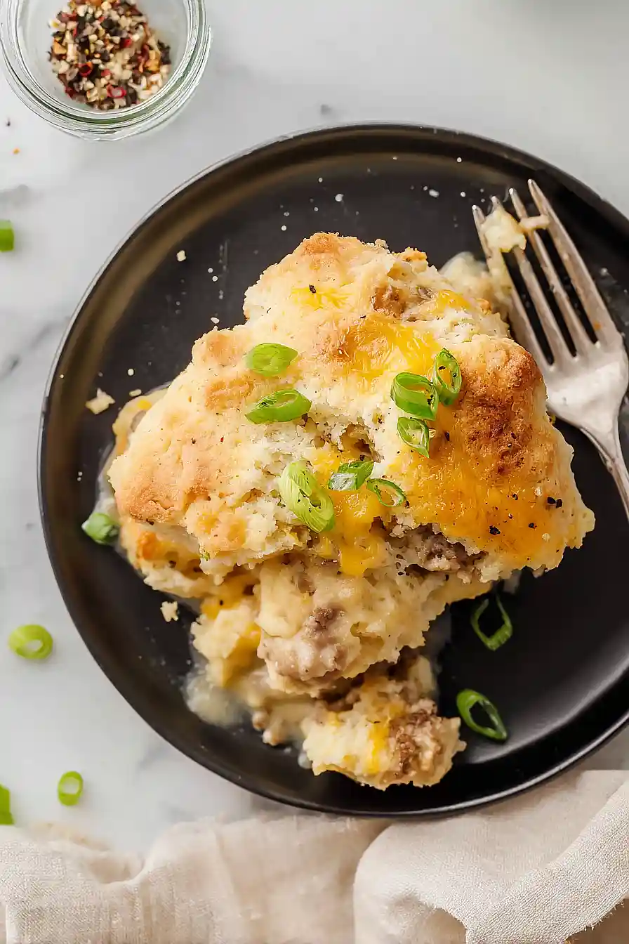 crockpot biscuits and gravy casserole