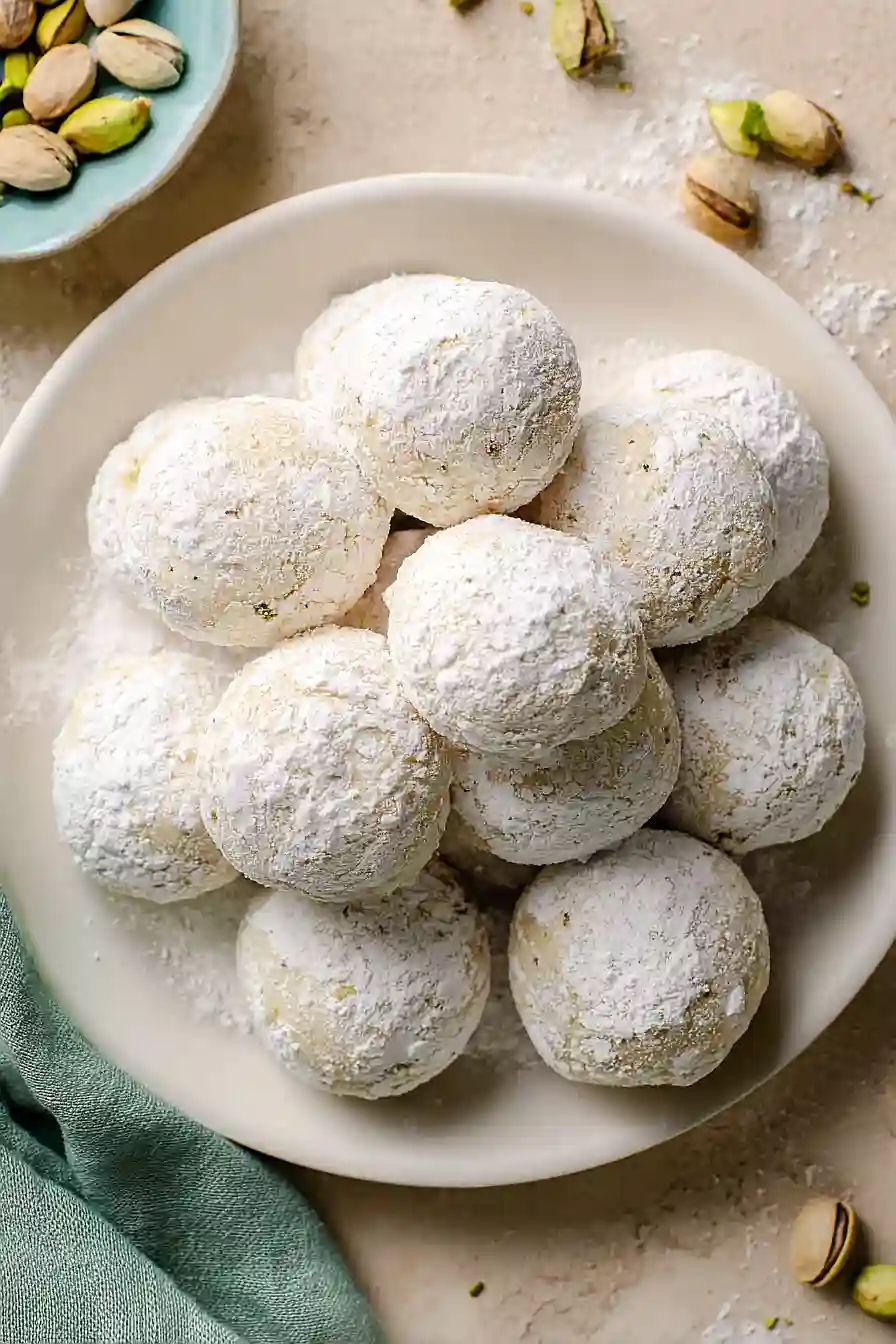 pistachio russian tea cakes