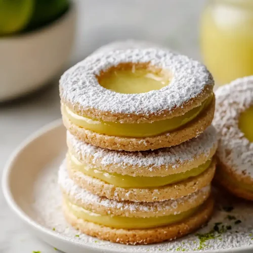 key lime linzer cookies