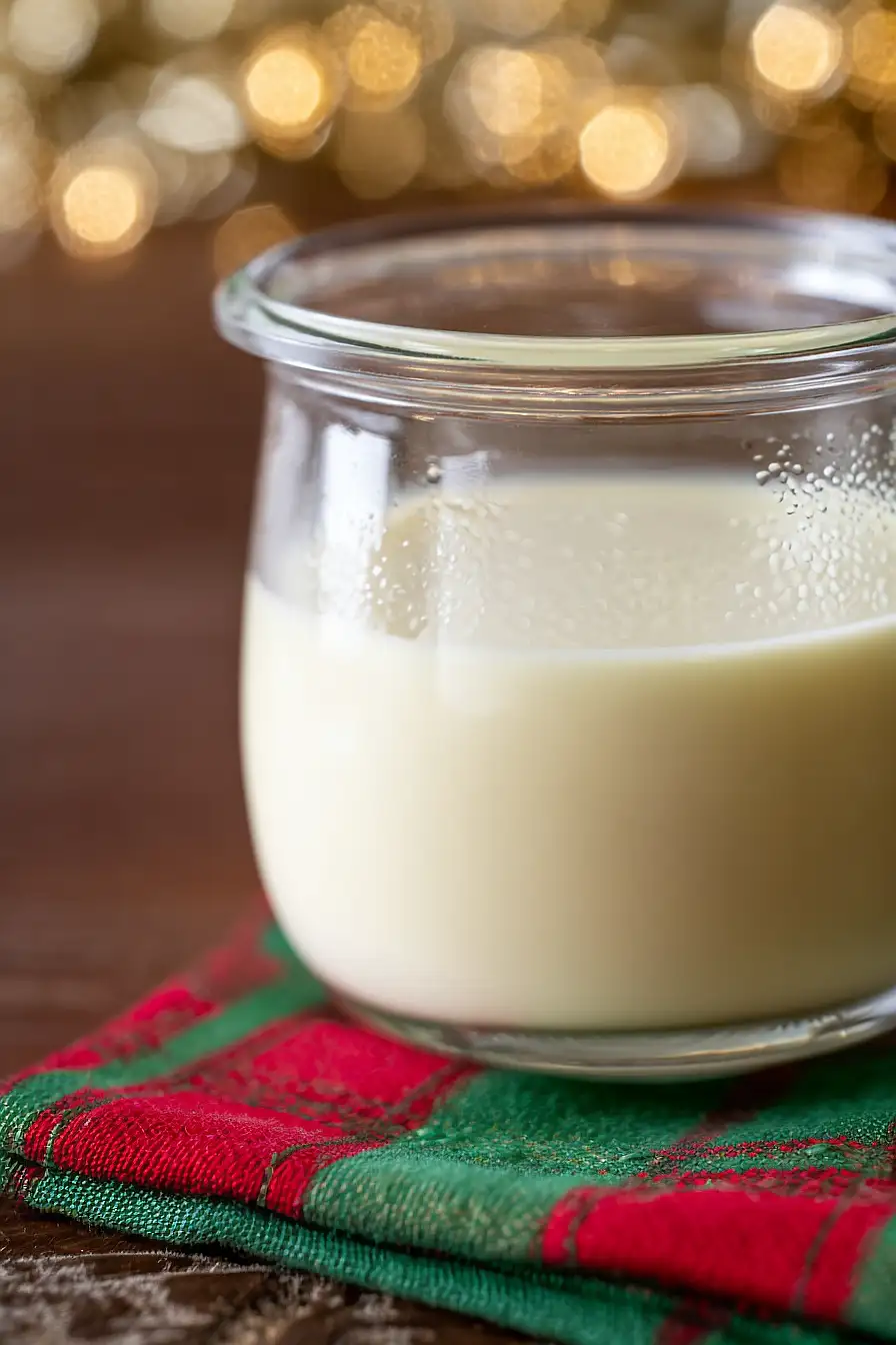 Eggnog panna cotta