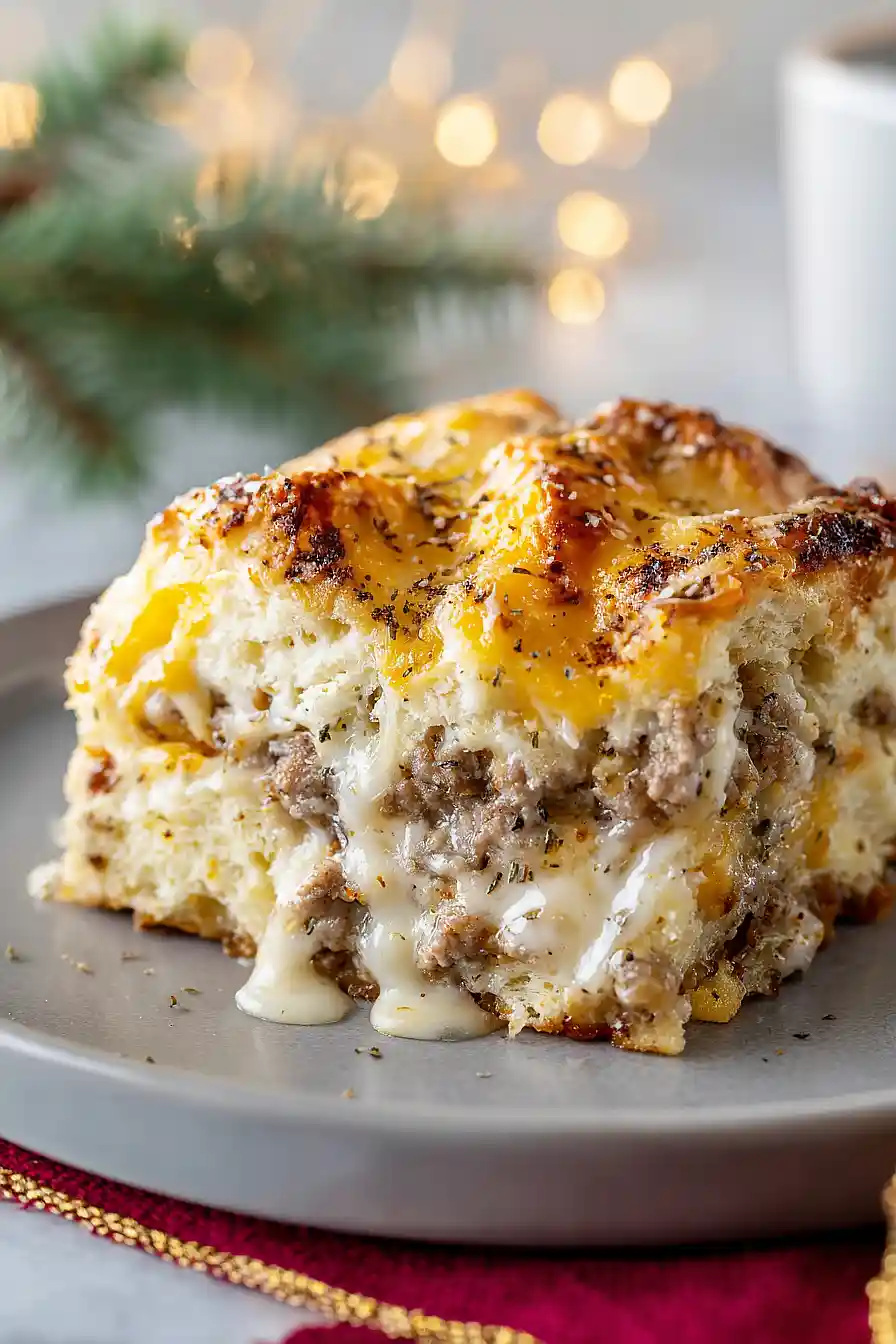 overnight biscuits and gravy casserole