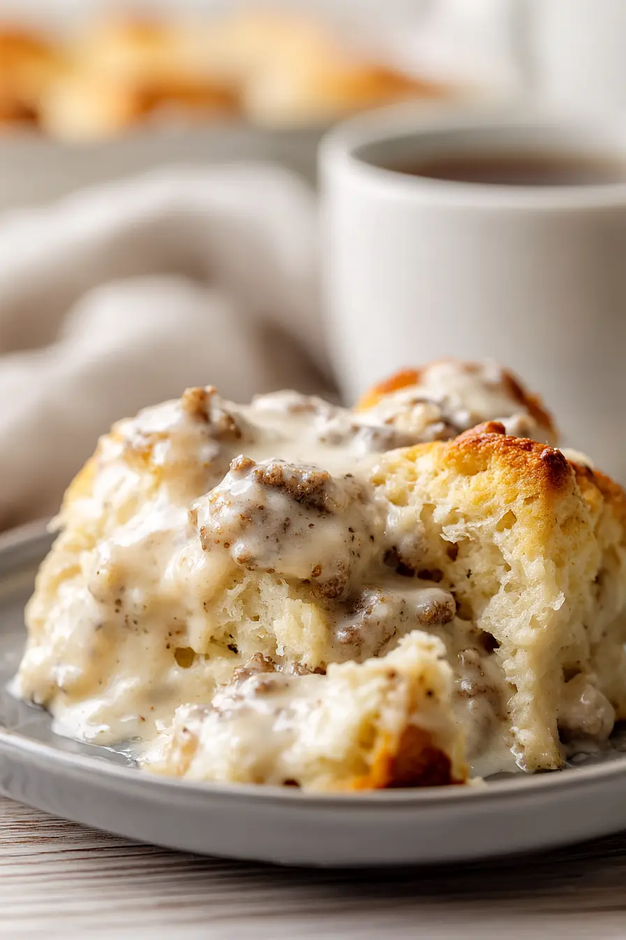 biscuits and gravy casserole (no eggs)