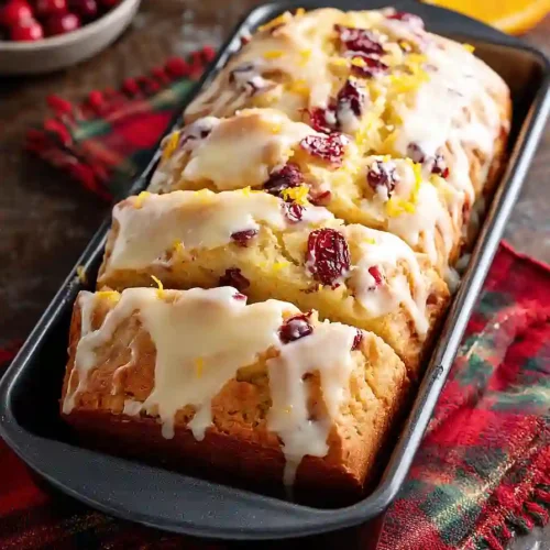 cranberry orange bread with grand marnier glaze