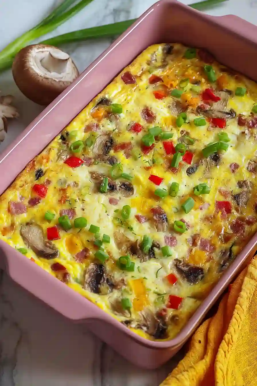 cottage cheese and veggie egg casserole