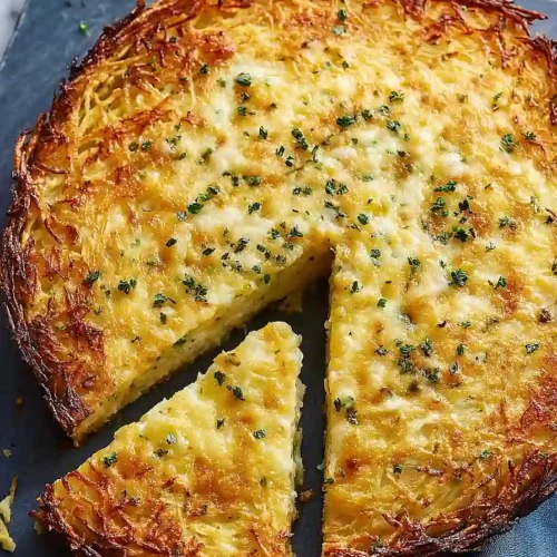 veggie quiche with hashbrown crust