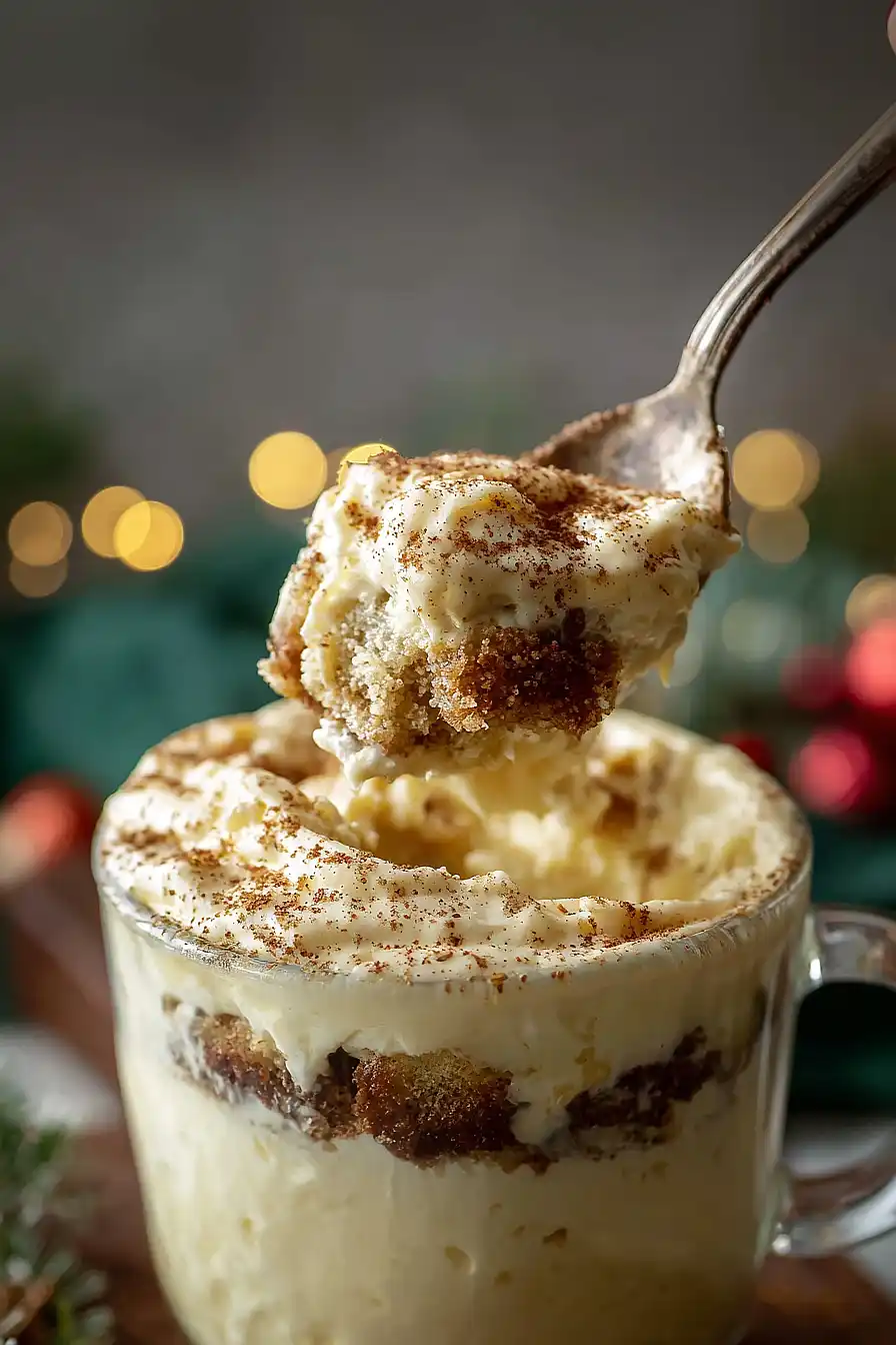 Eggnog tiramisu
