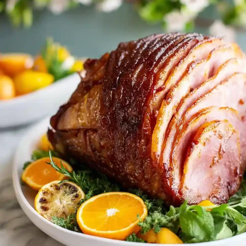 red pepper jelly glazed ham