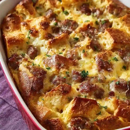sausage and cheese strata