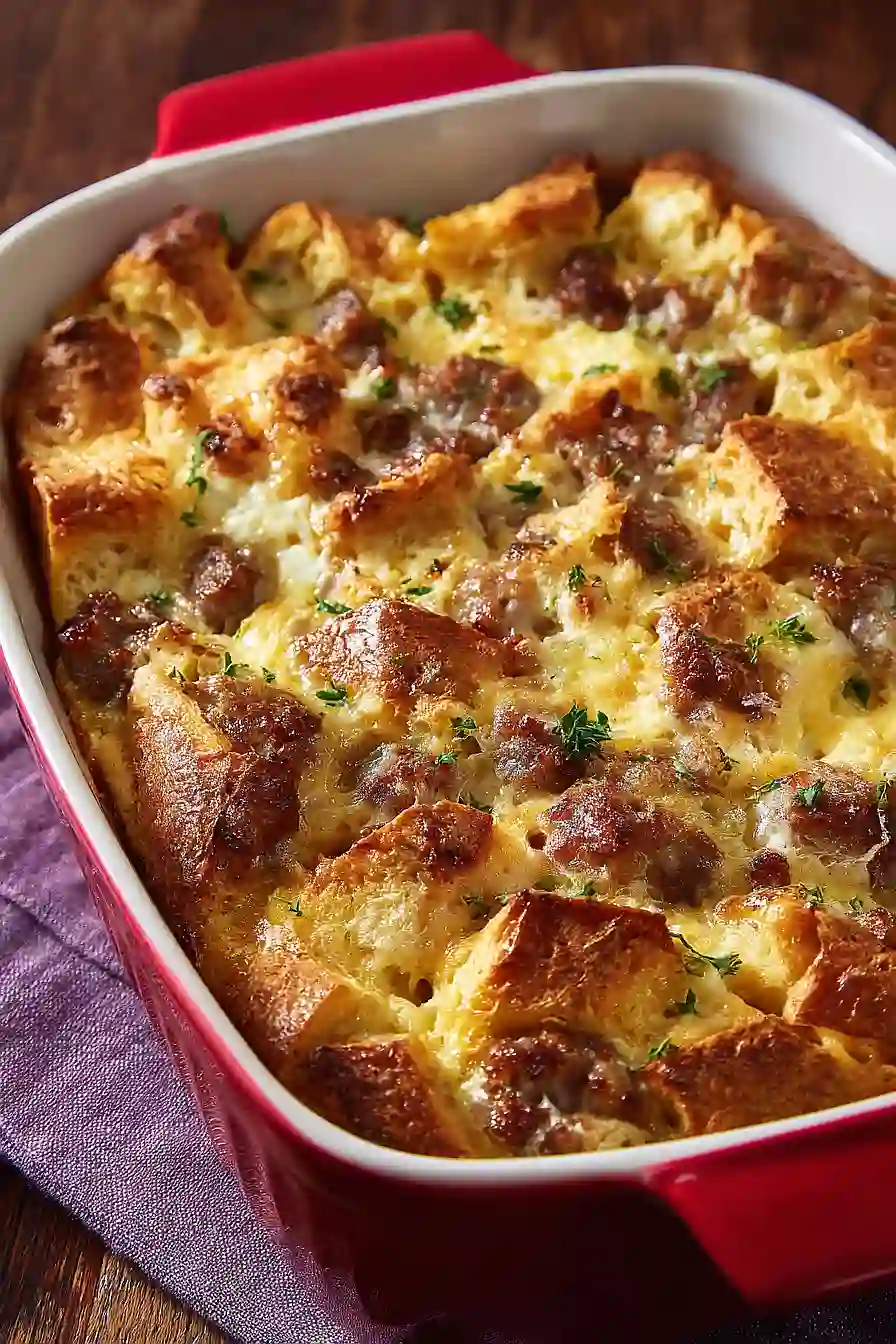 sausage and cheese strata