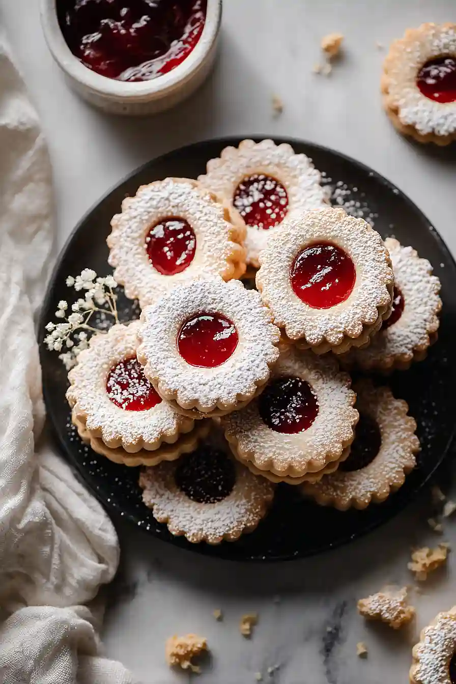 guava linzer cookies