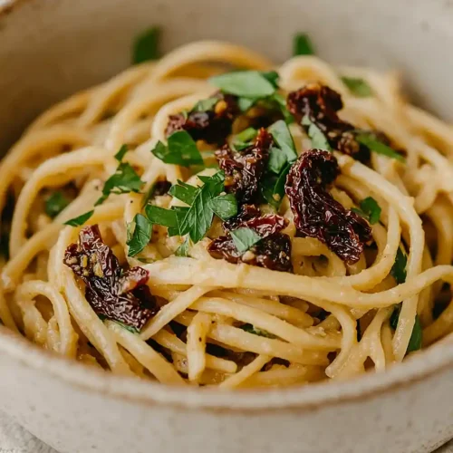 olive oil pasta with sun dried tomatoes