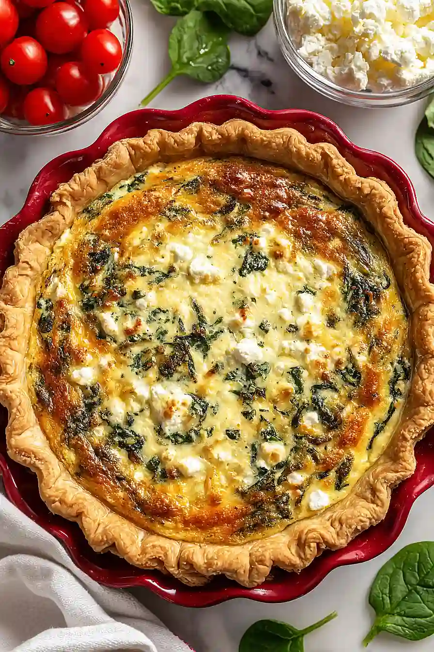 spinach and feta quiche