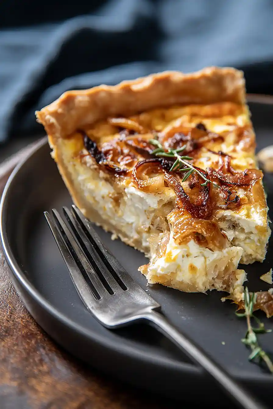 caramelized onion and goat cheese quiche