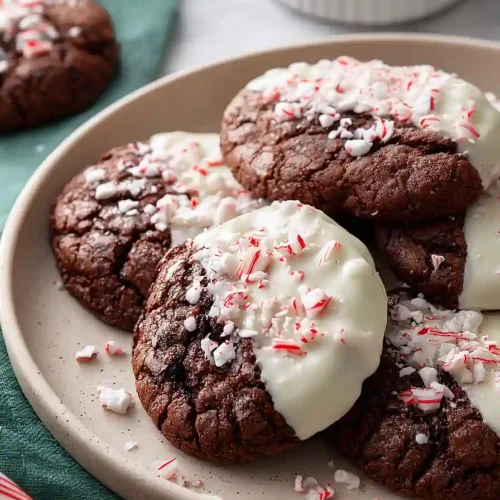 peppermint bark brownie cookies