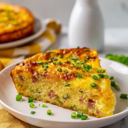 crustless ham and cheese quiche