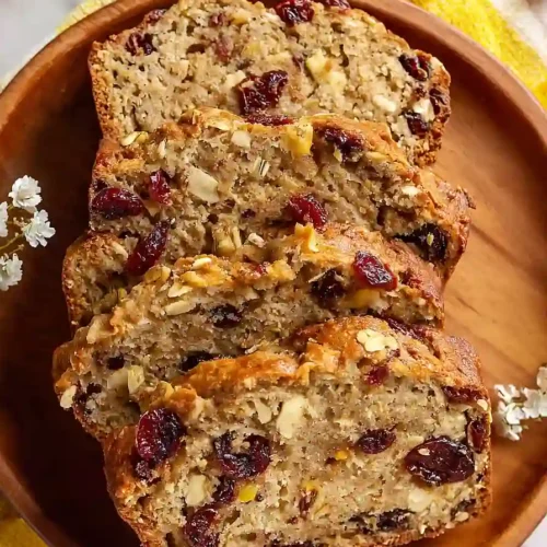 banana cranberry oat bread
