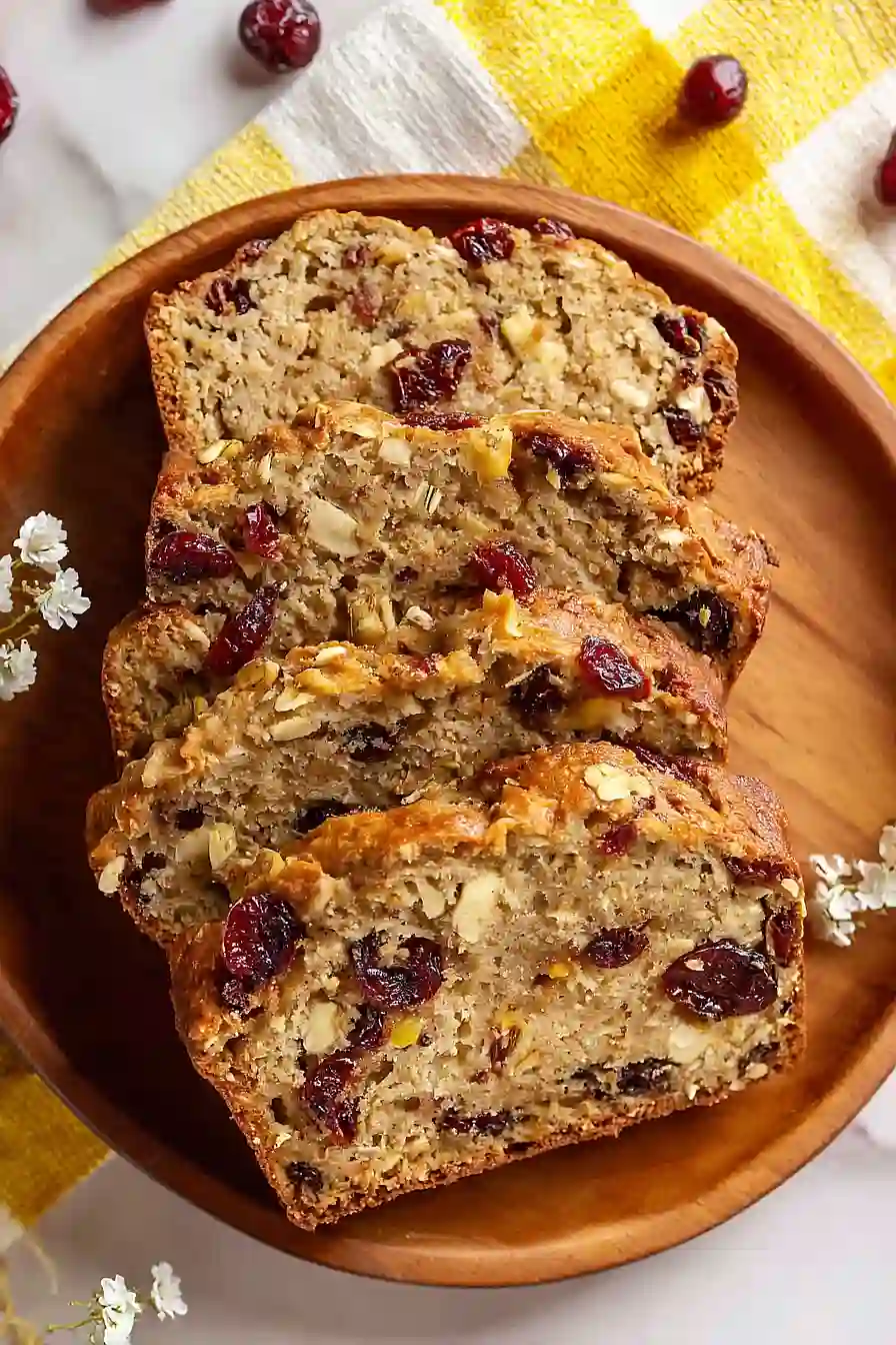 banana cranberry oat bread