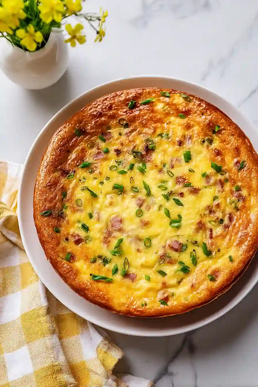 crustless ham and cheese quiche
