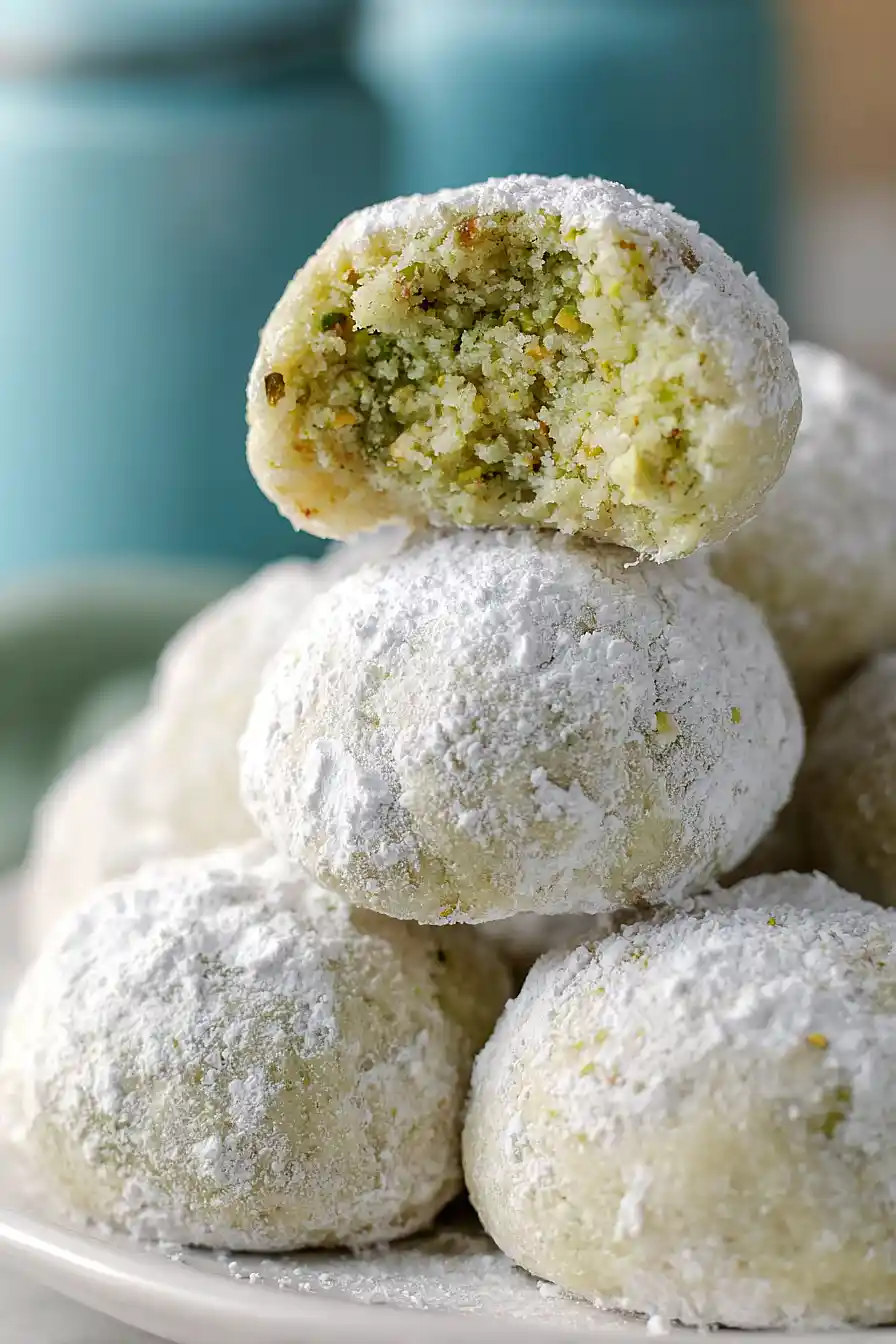pistachio russian tea cakes