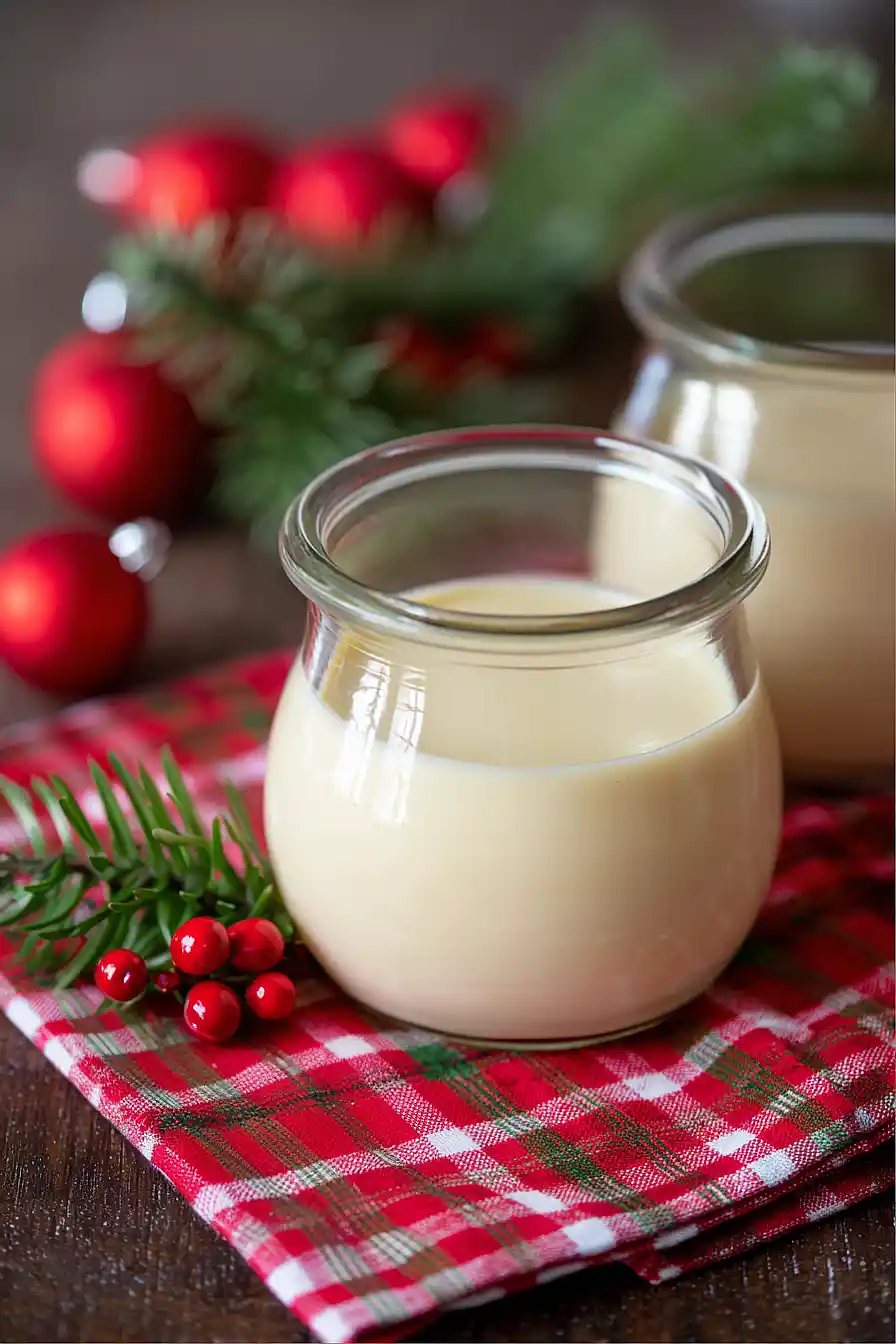 Eggnog panna cotta