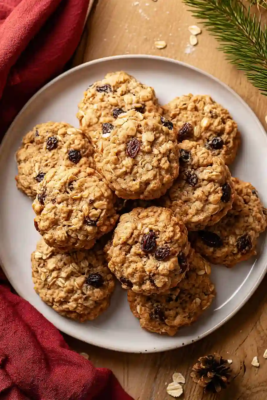 vegan oatmeal raisin cookies