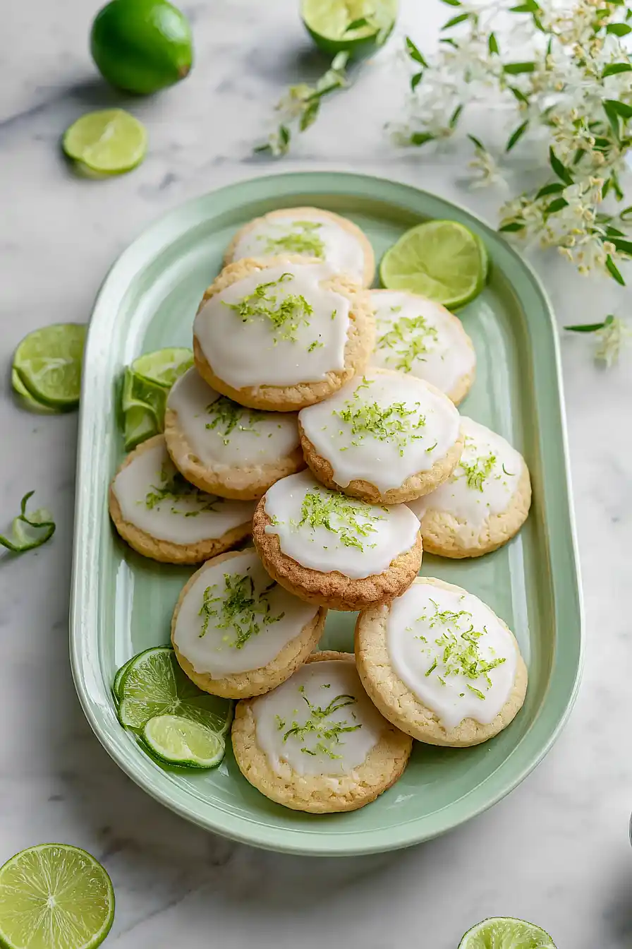 lime shortbread cookies