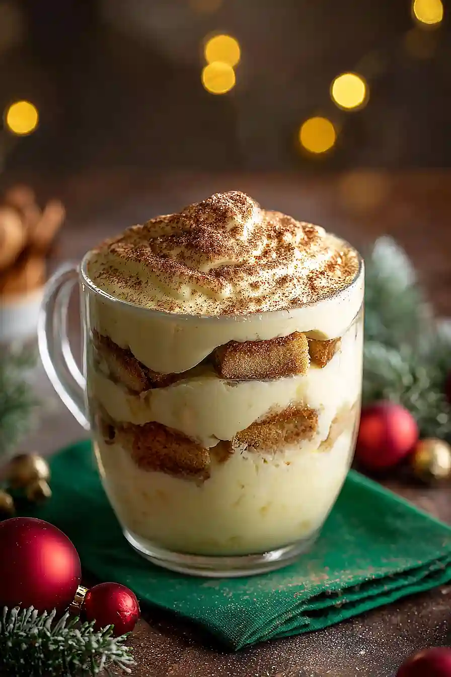 Eggnog tiramisu
