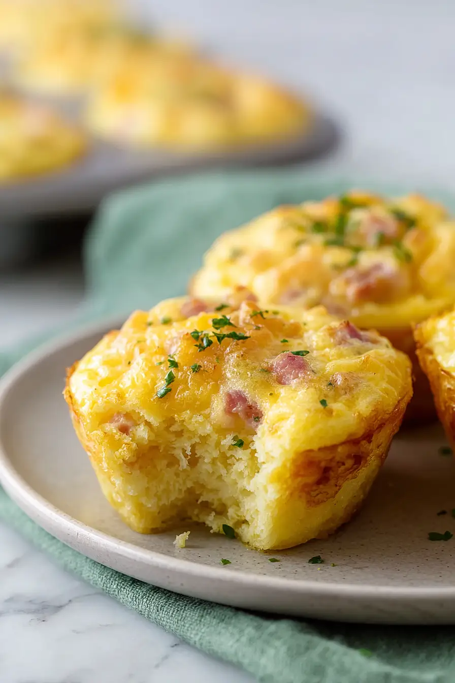 ham and cheese quiche muffins