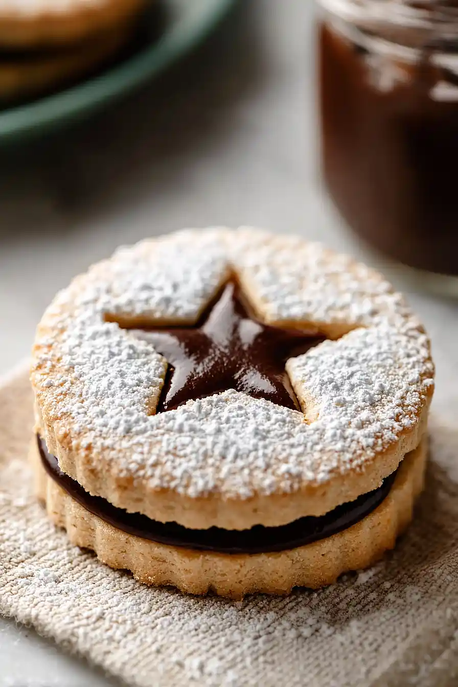 hazelnut linzer cookies