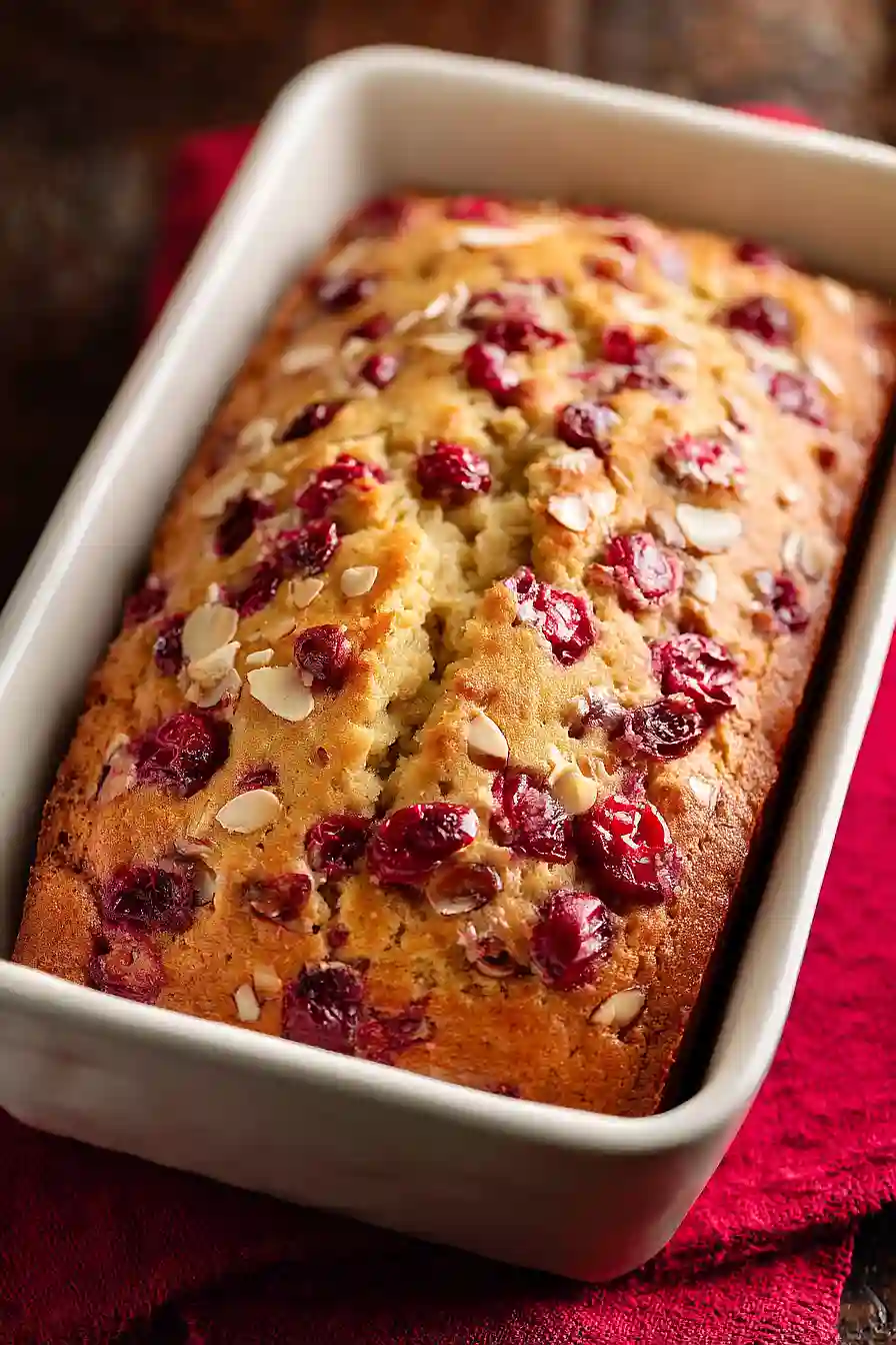 cranberry orange almond quick bread