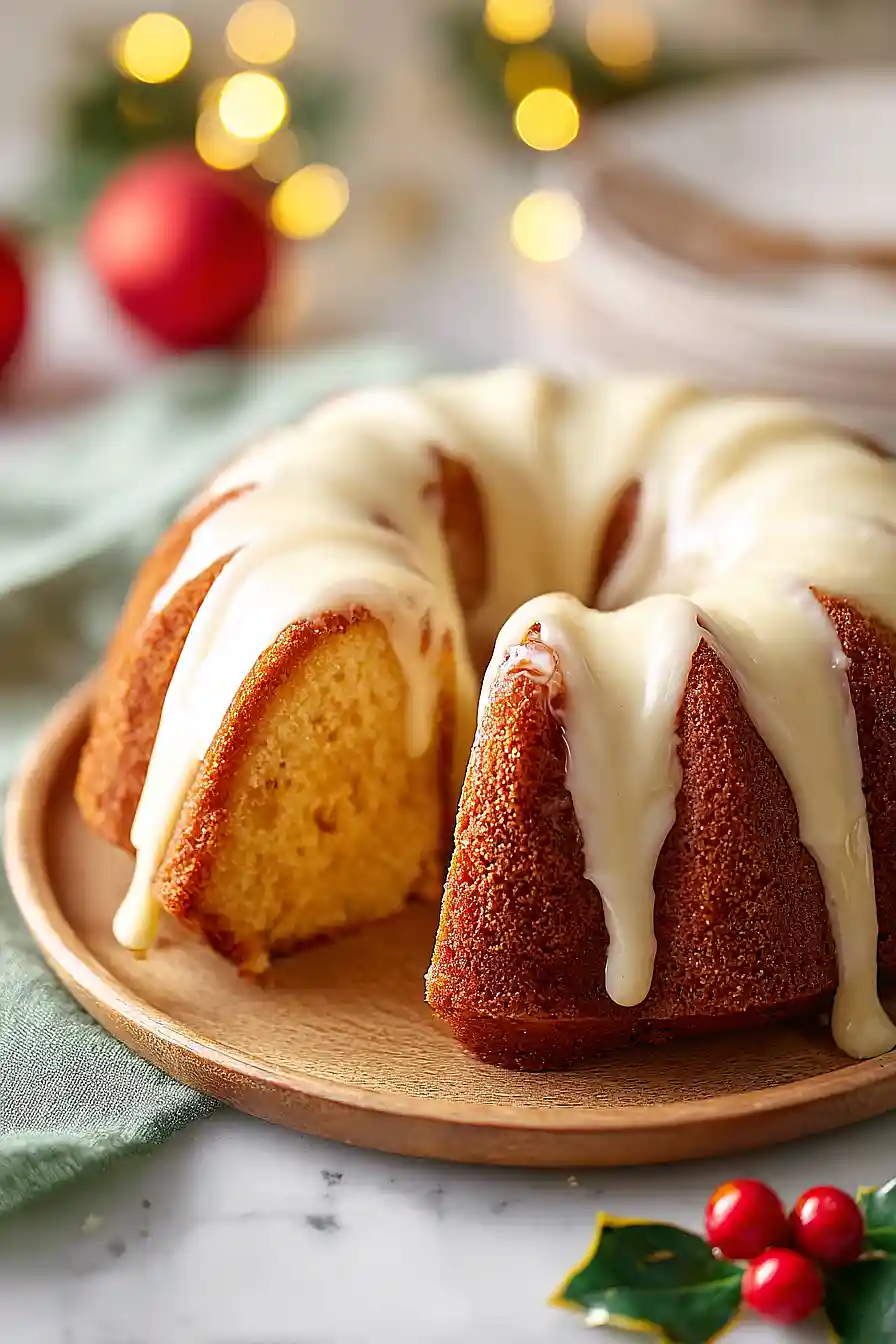 Eggnog pound cake