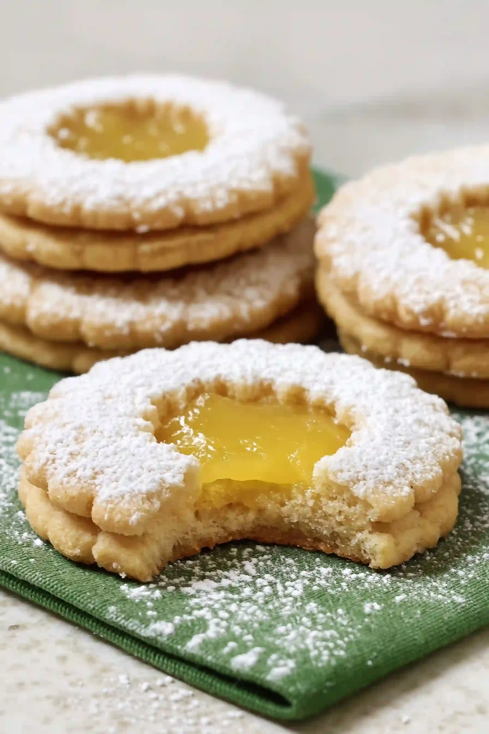 pineapple linzer cookies