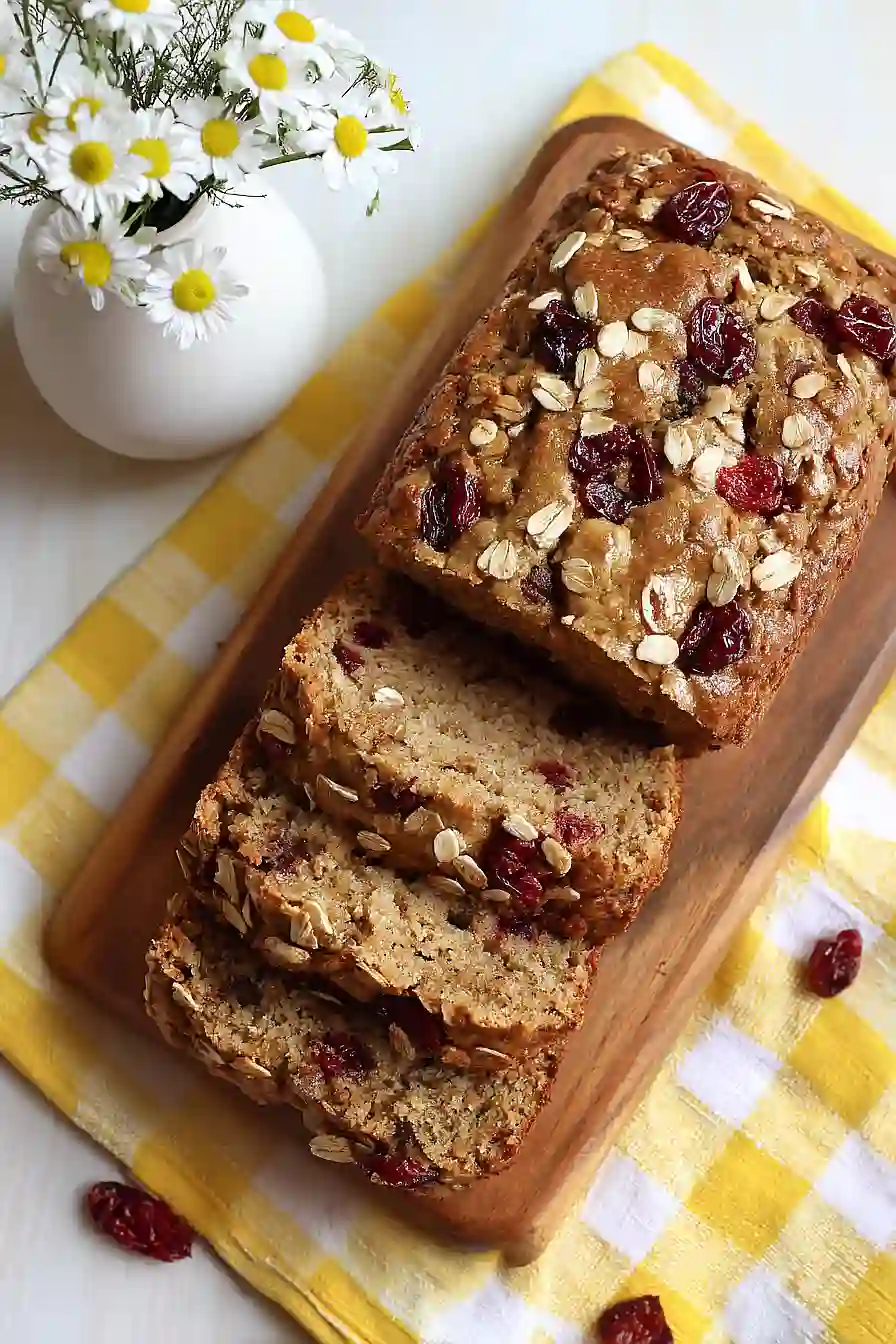 banana cranberry oat bread