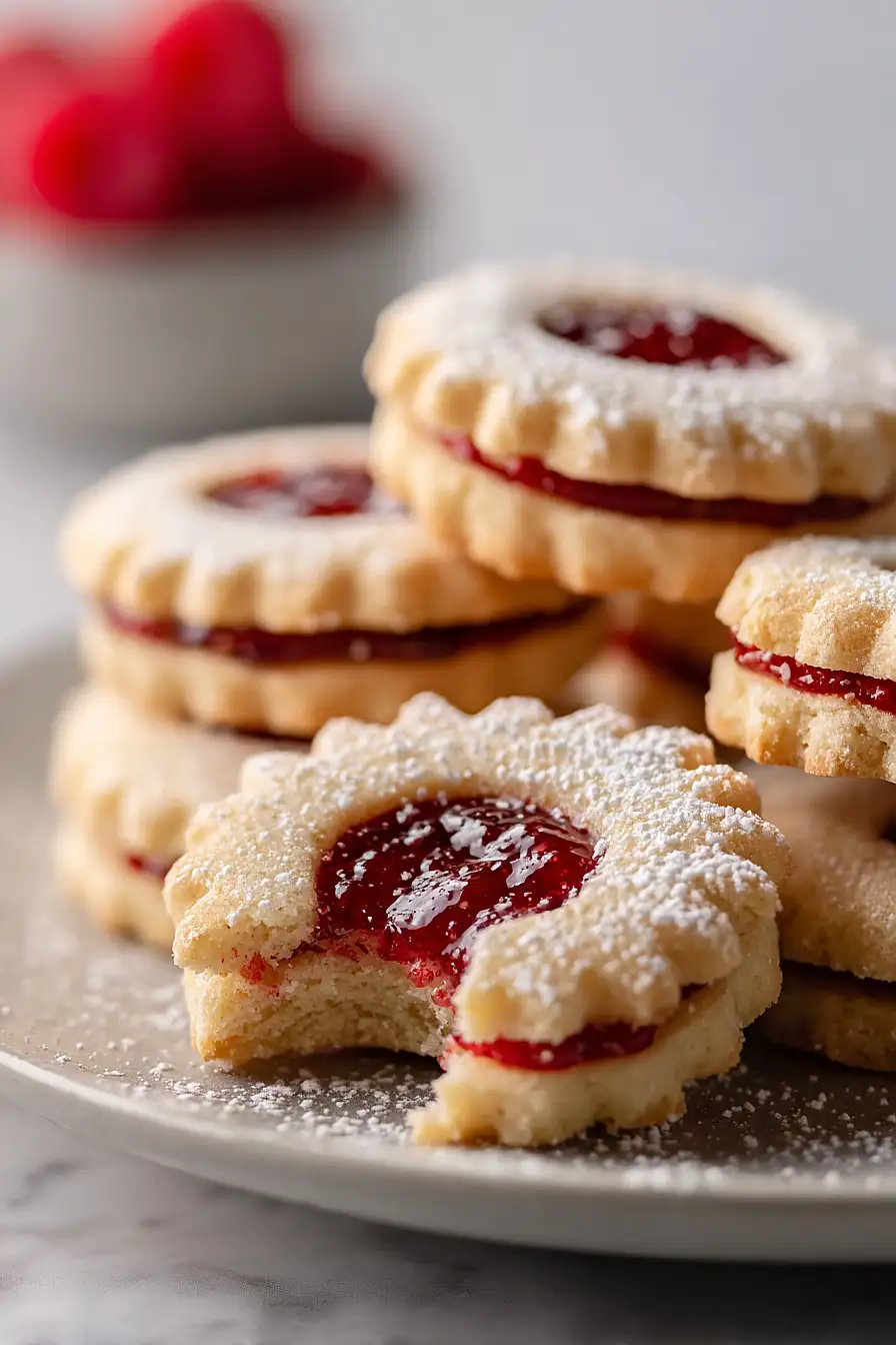 keto linzer cookies