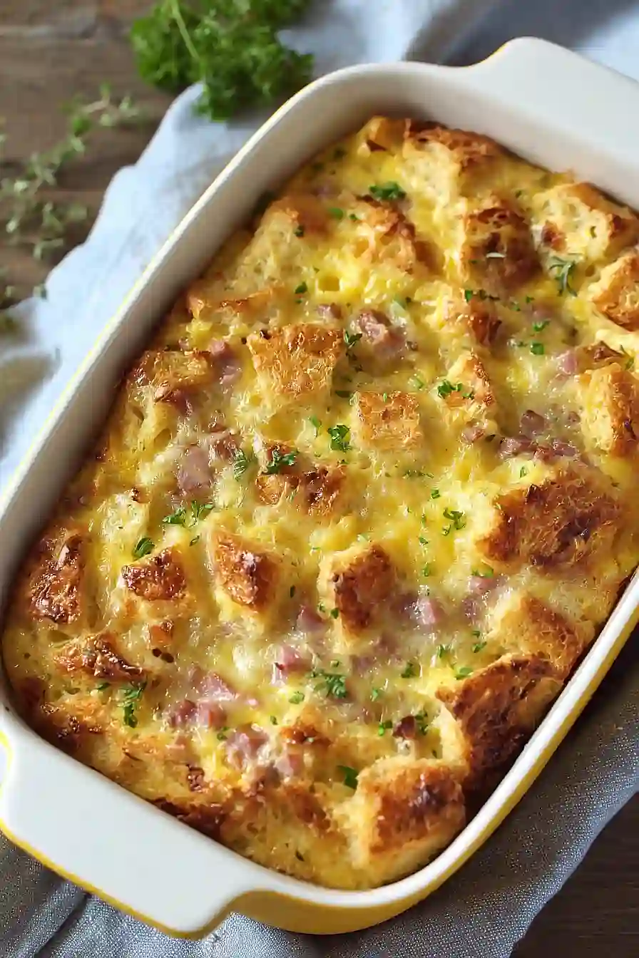 egg and cheese strata